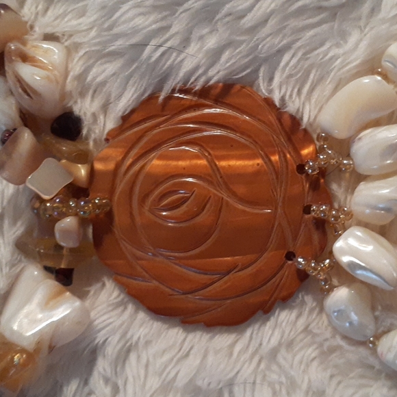 Brazilian citrine gemstone necklace, so unique. - Picture 2 of 5